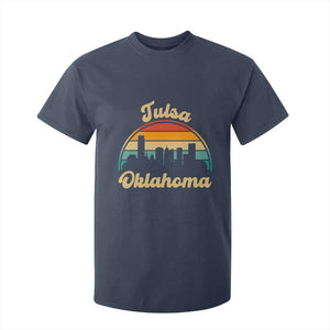 Vintage Tulsa Oklahoma Pride T Shirt For Kid Proud Oklahoman Gift TS12 Navy Print Your Wear