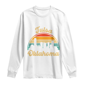 Vintage Tulsa Oklahoma Pride Long Sleeve Shirt Proud Oklahoman Gift TS12 White Print Your Wear