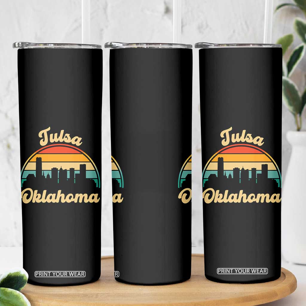 Vintage Tulsa Oklahoma Pride Skinny Tumbler Proud Oklahoman Gift TS12 Print Your Wear