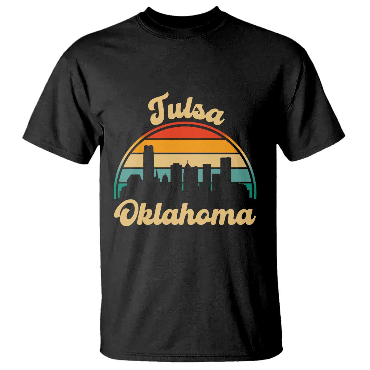 Vintage Tulsa Oklahoma Pride T Shirt Proud Oklahoman Gift TS12 Black Print Your Wear