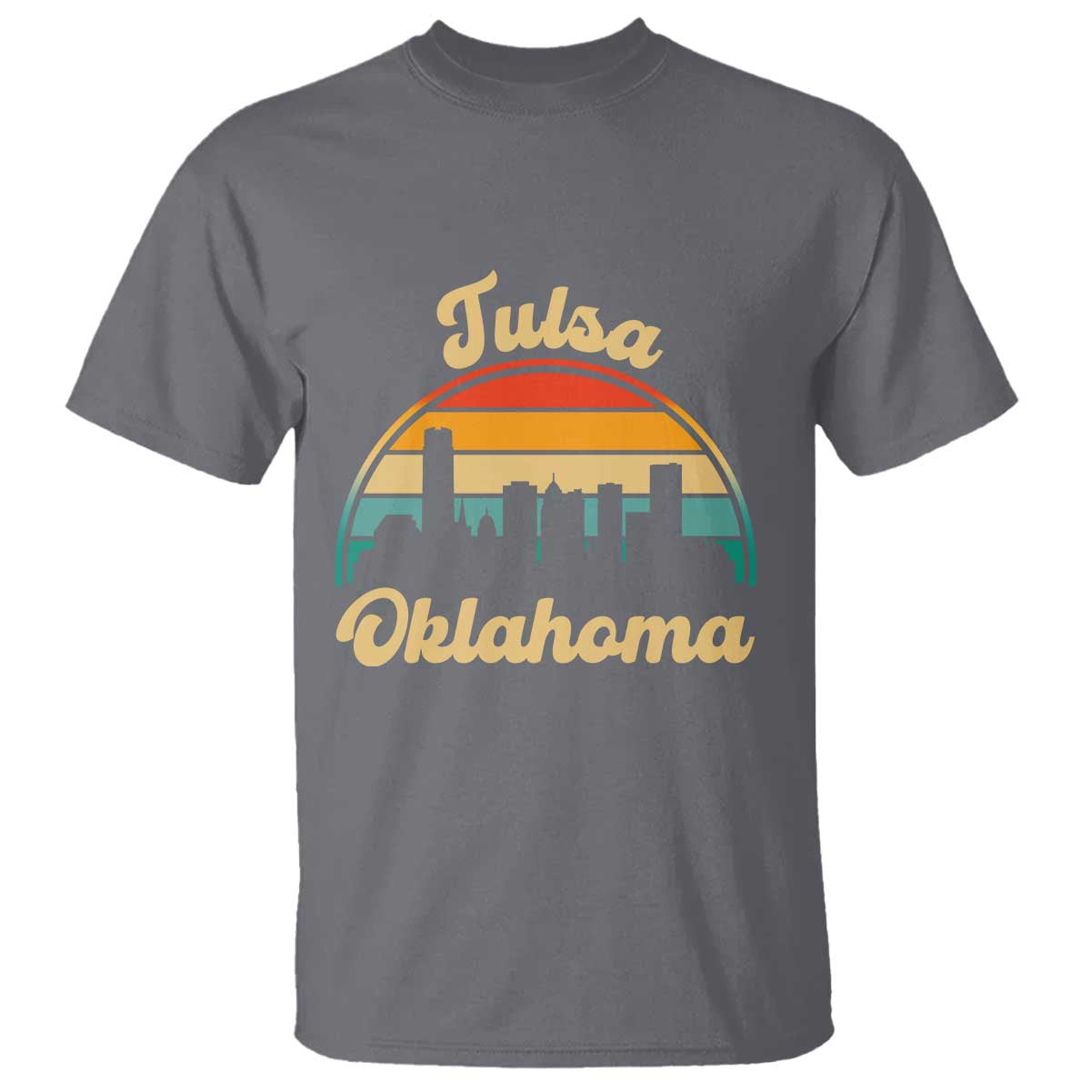 Vintage Tulsa Oklahoma Pride T Shirt Proud Oklahoman Gift TS12 Charcoal Print Your Wear