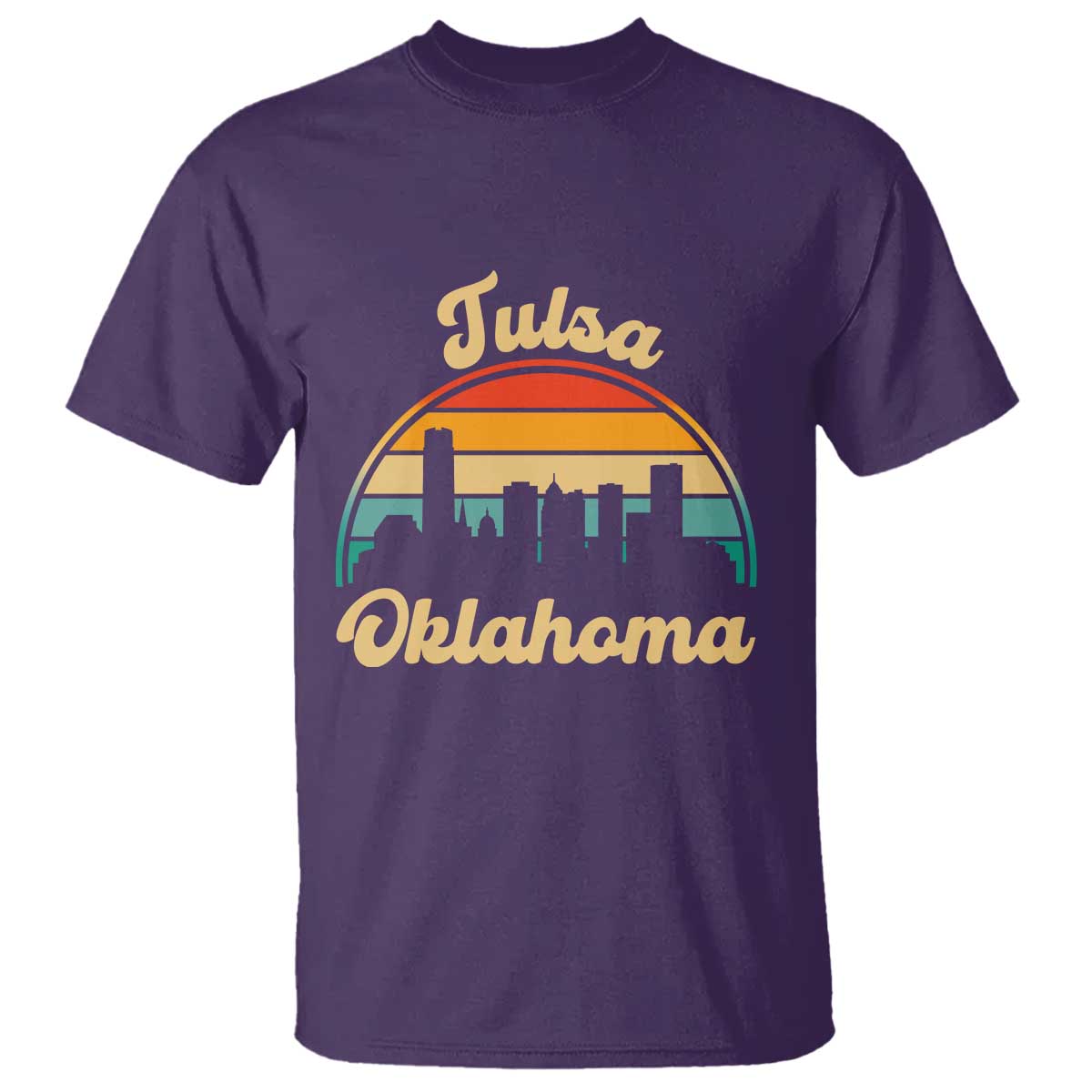 Vintage Tulsa Oklahoma Pride T Shirt Proud Oklahoman Gift TS12 Purple Print Your Wear