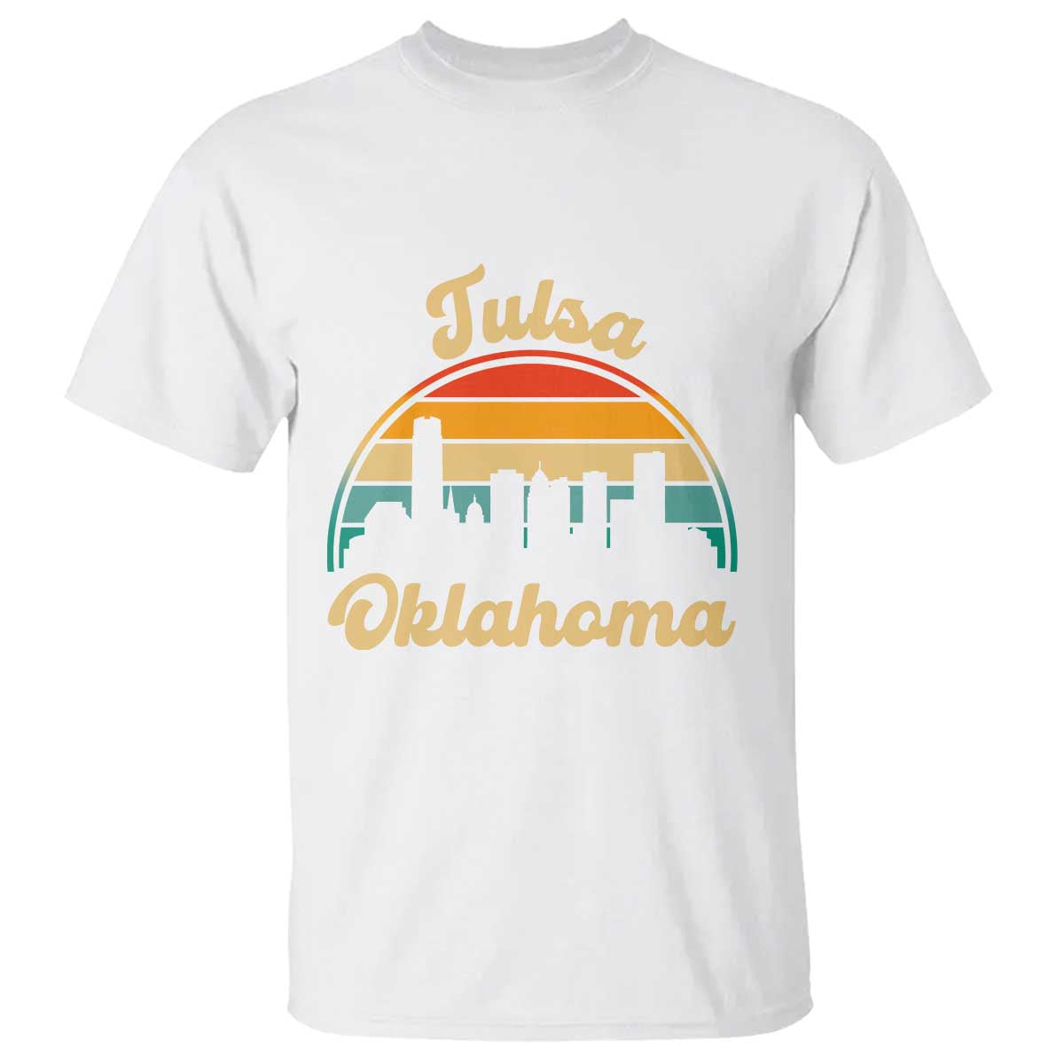 Vintage Tulsa Oklahoma Pride T Shirt Proud Oklahoman Gift TS12 White Print Your Wear