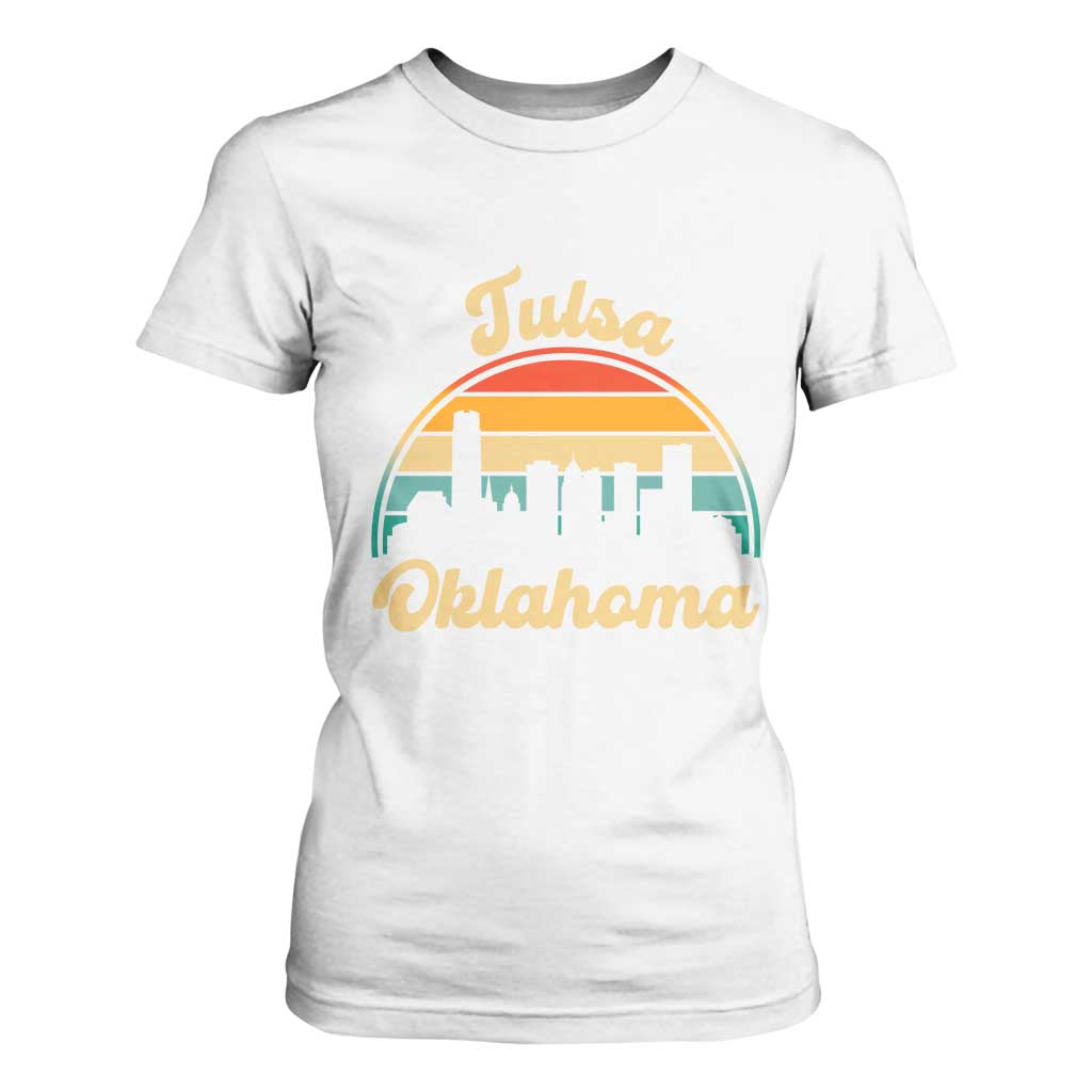 Vintage Tulsa Oklahoma Pride T Shirt For Women Proud Oklahoman Gift TS12 White Print Your Wear