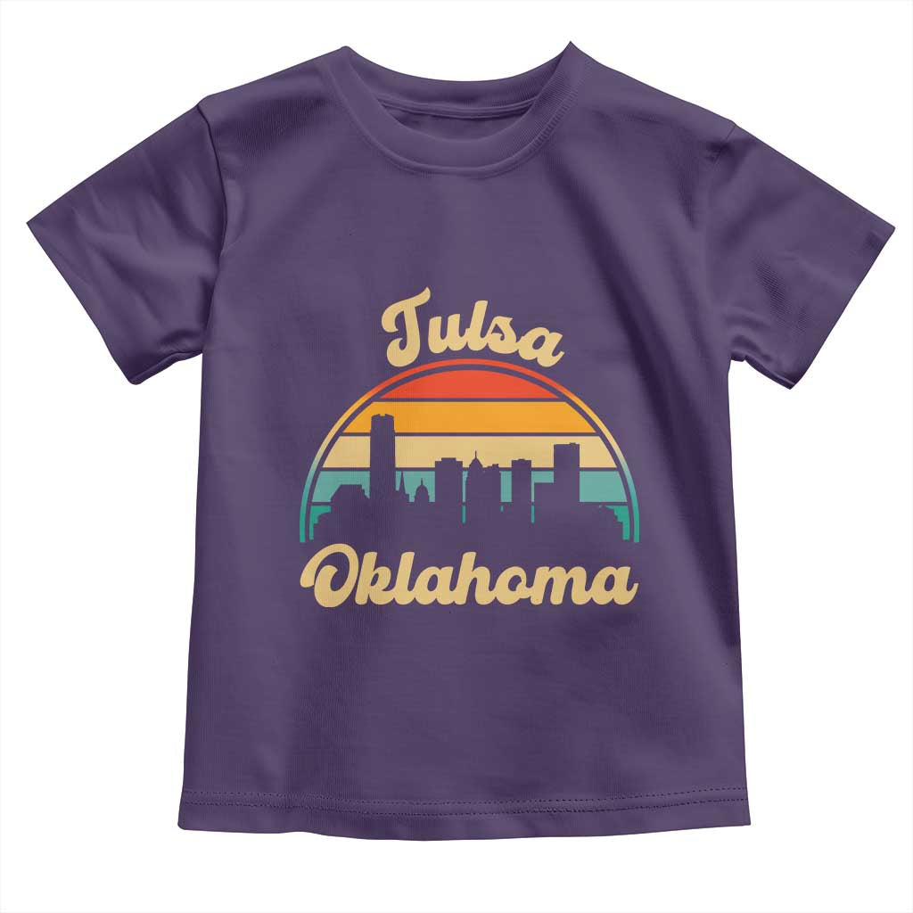 Vintage Tulsa Oklahoma Pride Toddler T Shirt Proud Oklahoman Gift TS12 Purple Print Your Wear