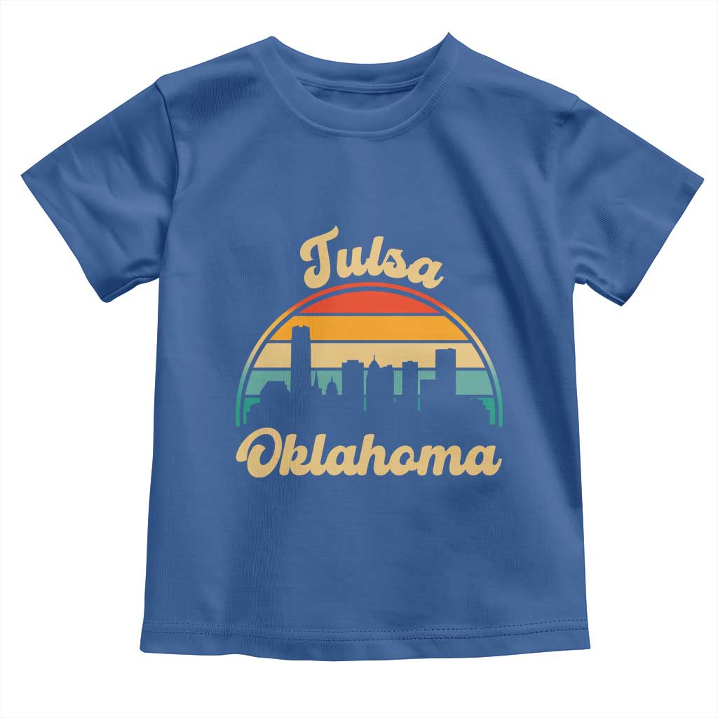 Vintage Tulsa Oklahoma Pride Toddler T Shirt Proud Oklahoman Gift TS12 Royal Blue Print Your Wear