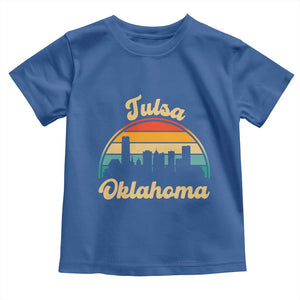 Vintage Tulsa Oklahoma Pride Toddler T Shirt Proud Oklahoman Gift TS12 Royal Blue Print Your Wear