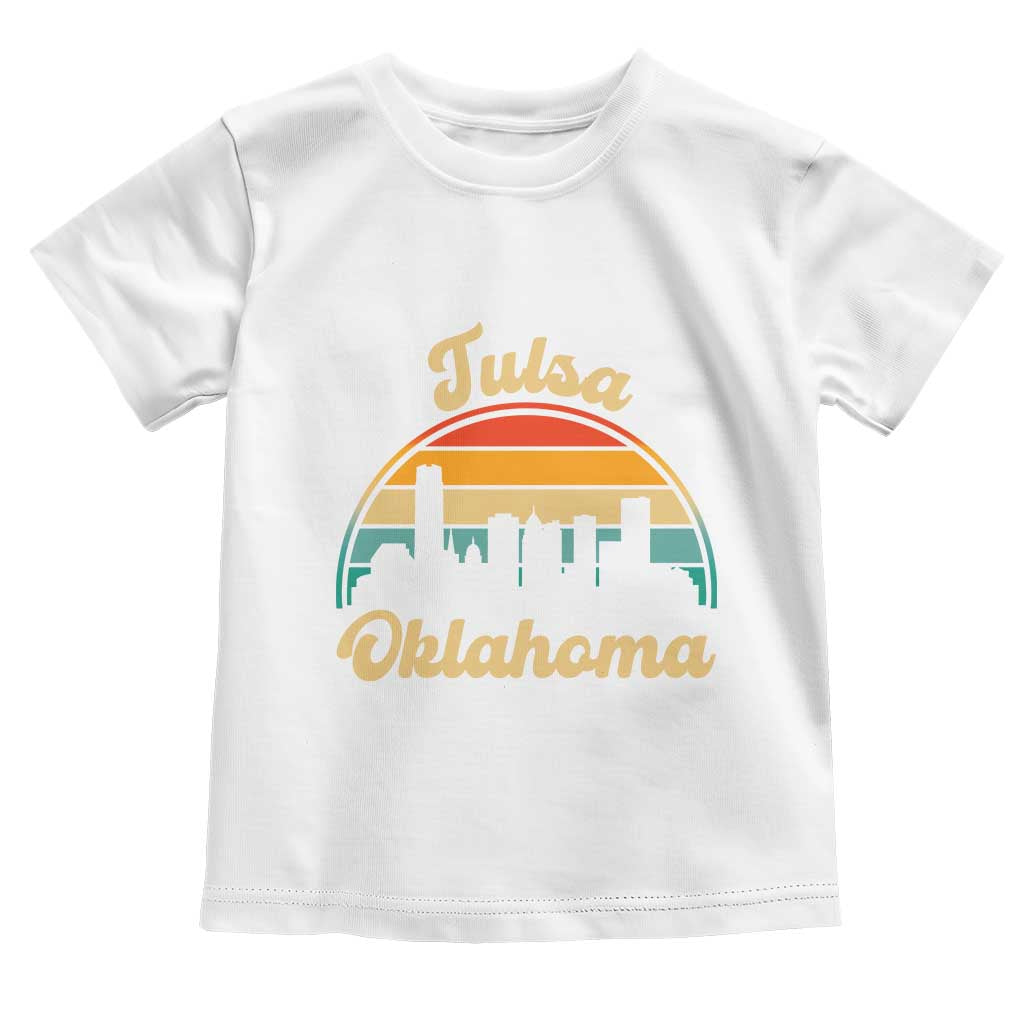 Vintage Tulsa Oklahoma Pride Toddler T Shirt Proud Oklahoman Gift TS12 White Print Your Wear