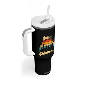 Vintage Tulsa Oklahoma Pride Tumbler With Handle Proud Oklahoman Gift TS12 Print Your Wear