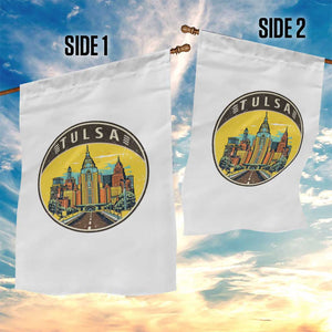 Vintage Tulsa Oklahoma Cityscape Pride Garden Flag TS12 Print Your Wear