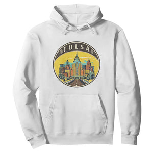 Vintage Tulsa Oklahoma Cityscape Pride Hoodie TS12 White Print Your Wear