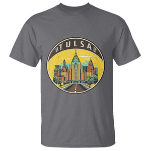 Vintage Tulsa Oklahoma Cityscape Pride T Shirt TS12 Charcoal Print Your Wear