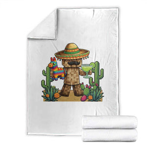 Cinco De Mayo Mexican Gamer Throw Blanket Video Game Fiesta Gift TS12 Black Print Your Wear