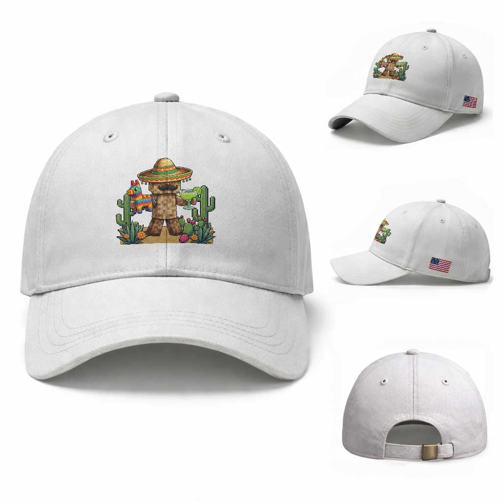 Cinco De Mayo Mexican Gamer Baseball Cap Video Game Fiesta Gift TS12 Baseball Cap Universal Fit White Print Your Wear