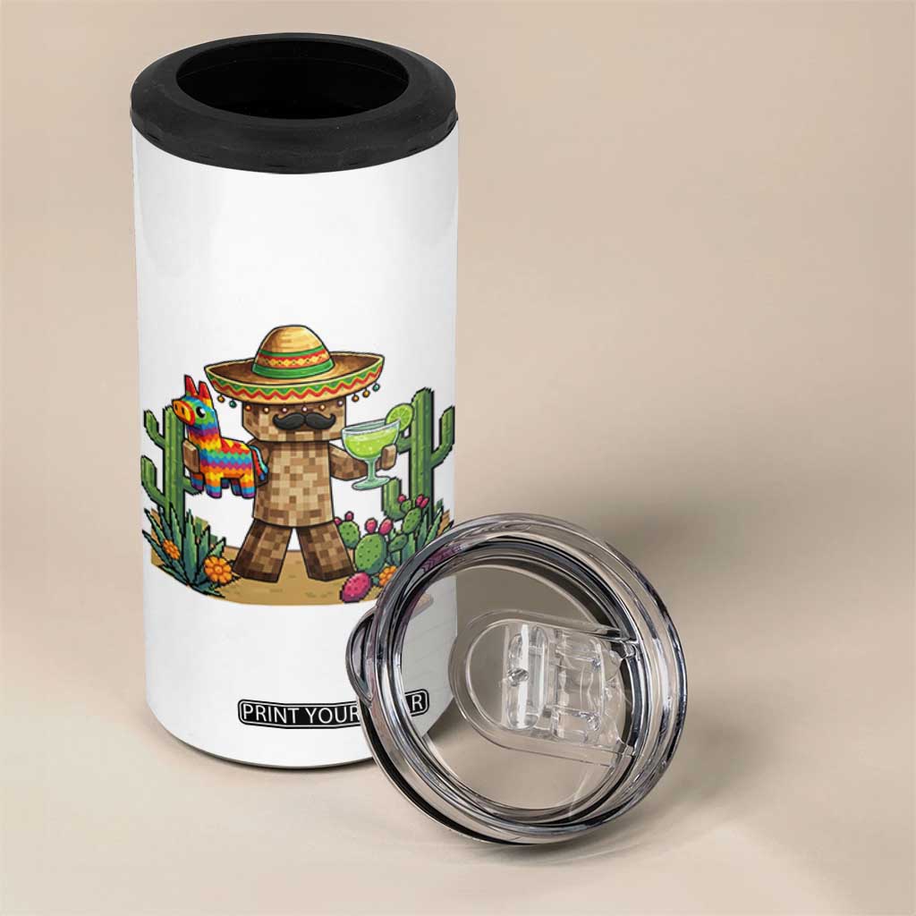 Cinco De Mayo Mexican Gamer 4 in 1 Can Cooler Tumbler Video Game Fiesta Gift TS12 Print Your Wear