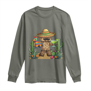 Cinco De Mayo Mexican Gamer Long Sleeve Shirt Video Game Fiesta Gift TS12 Military Green Print Your Wear