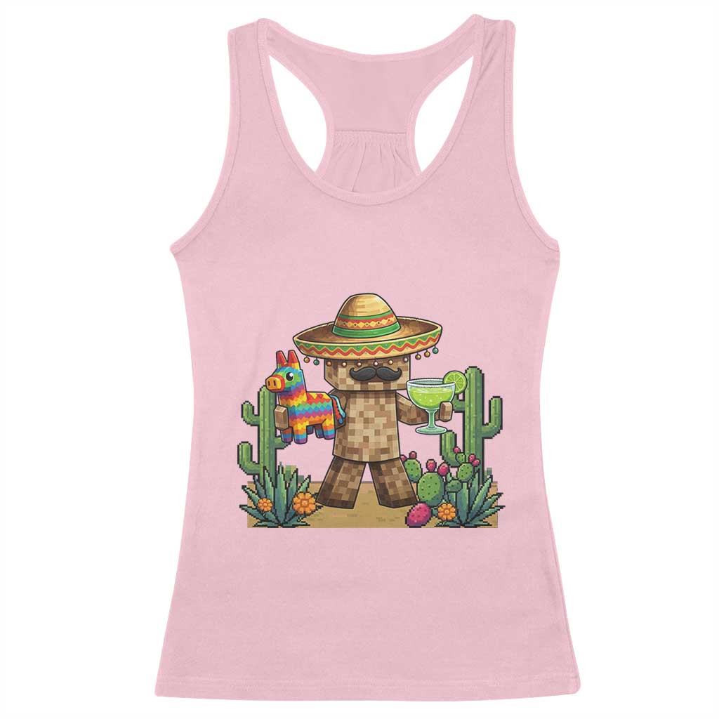 Cinco De Mayo Mexican Gamer Racerback Tank Top Video Game Fiesta Gift TS12 Light Pink Print Your Wear