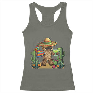 Cinco De Mayo Mexican Gamer Racerback Tank Top Video Game Fiesta Gift TS12 Military Green Print Your Wear