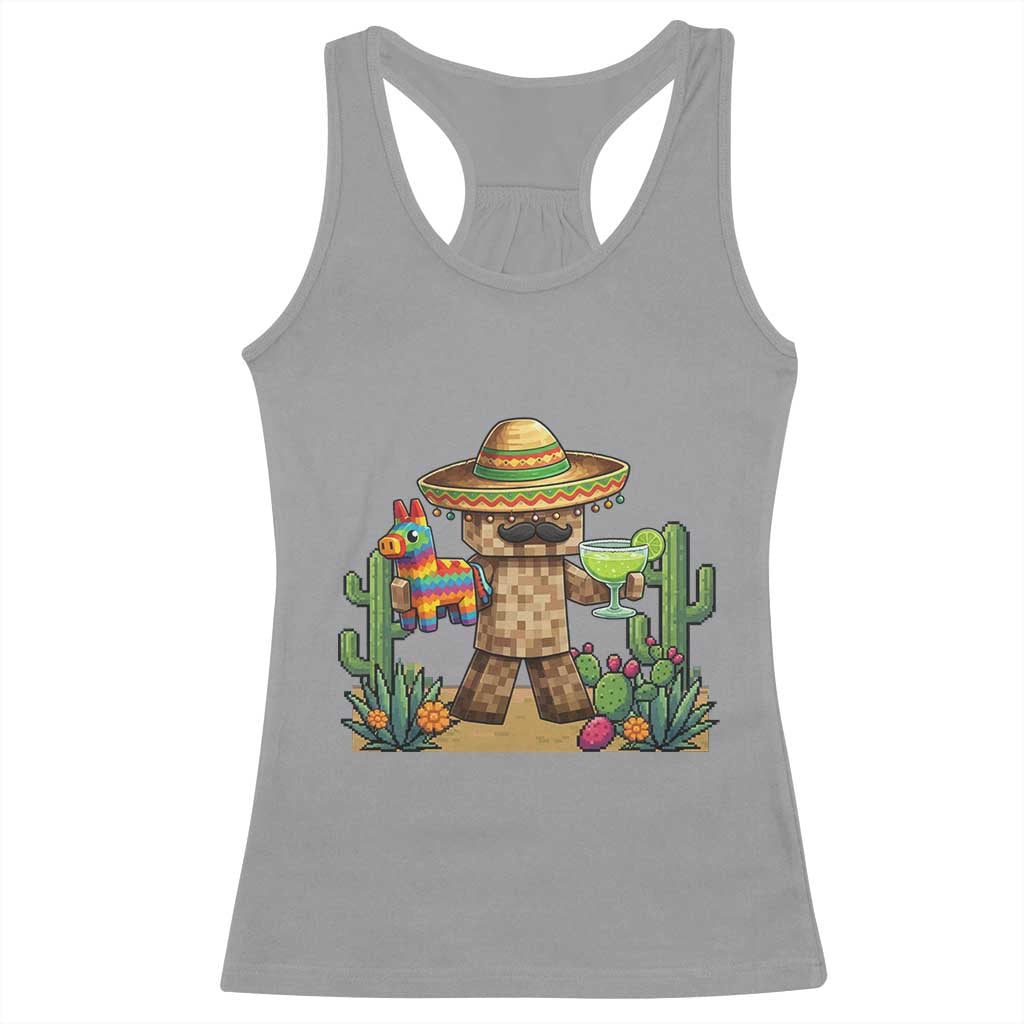 Cinco De Mayo Mexican Gamer Racerback Tank Top Video Game Fiesta Gift TS12 Sport Gray Print Your Wear