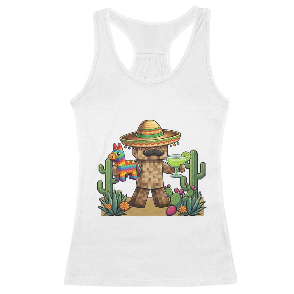 Cinco De Mayo Mexican Gamer Racerback Tank Top Video Game Fiesta Gift TS12 White Print Your Wear
