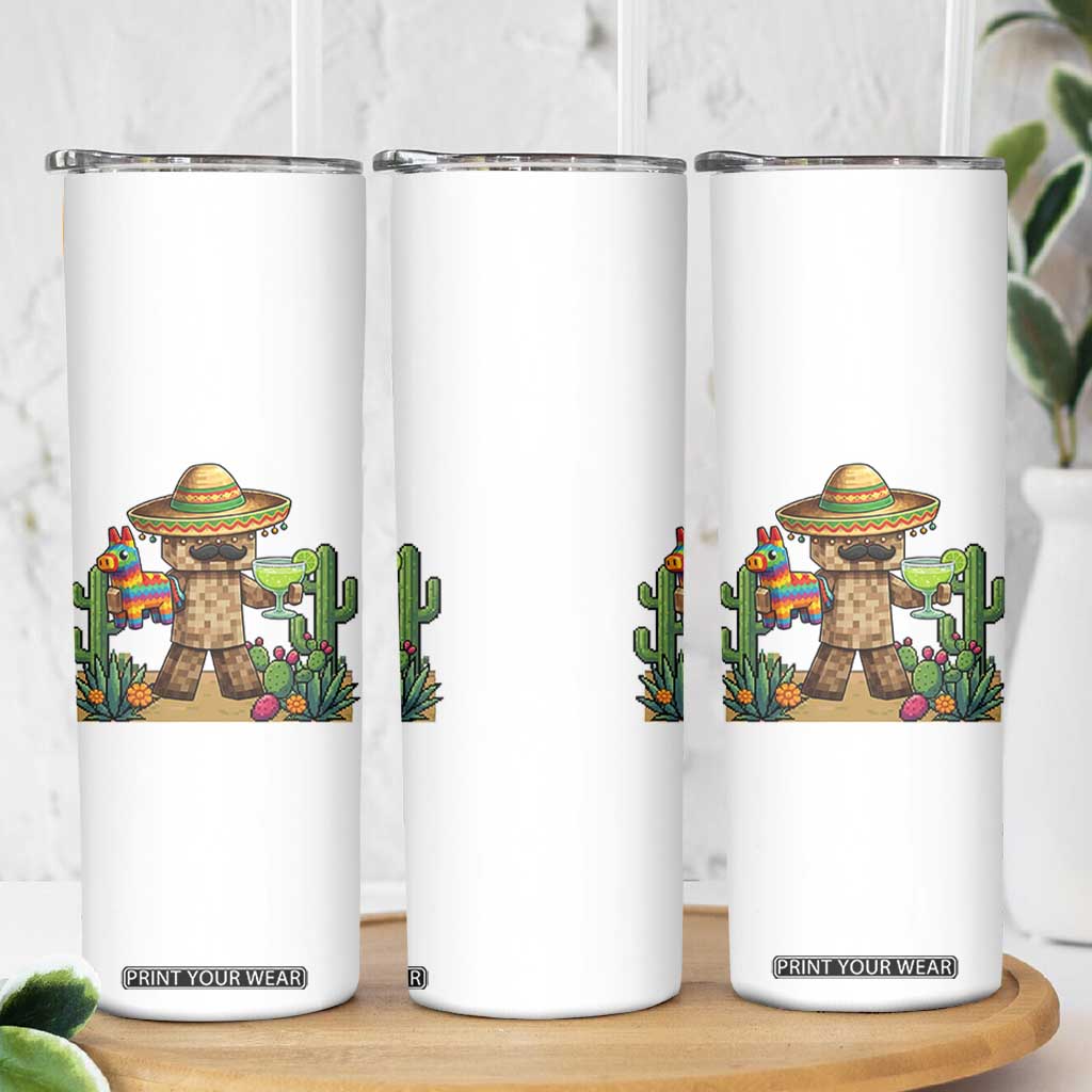 Cinco De Mayo Mexican Gamer Skinny Tumbler Video Game Fiesta Gift TS12 Print Your Wear