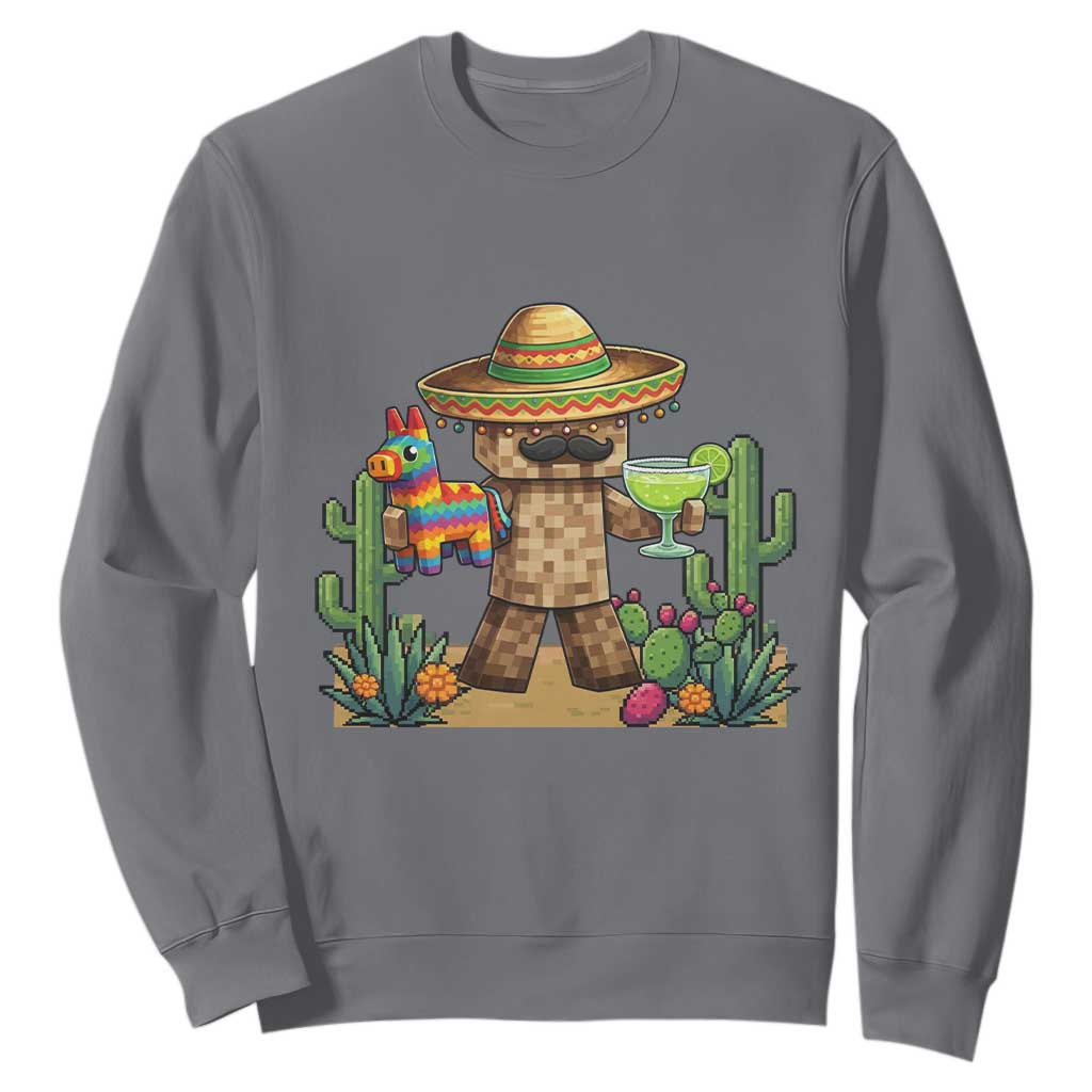 Cinco De Mayo Mexican Gamer Sweatshirt Video Game Fiesta Gift TS12 Charcoal Print Your Wear