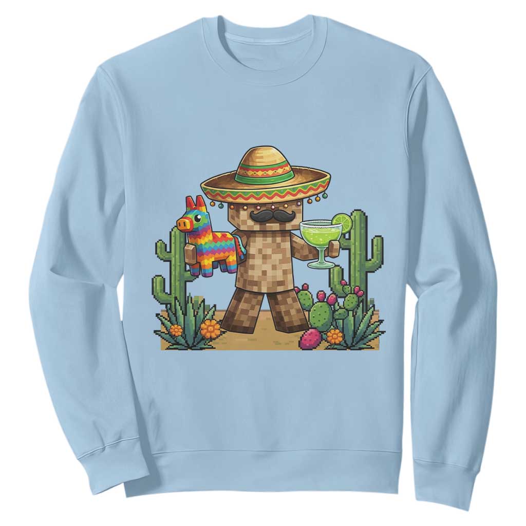 Cinco De Mayo Mexican Gamer Sweatshirt Video Game Fiesta Gift TS12 Light Blue Print Your Wear