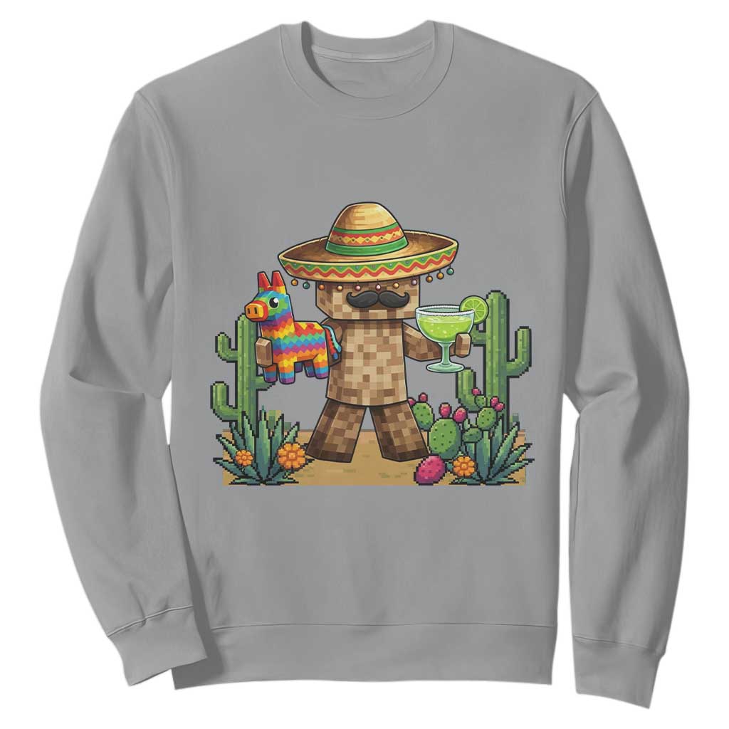 Cinco De Mayo Mexican Gamer Sweatshirt Video Game Fiesta Gift TS12 Sport Gray Print Your Wear