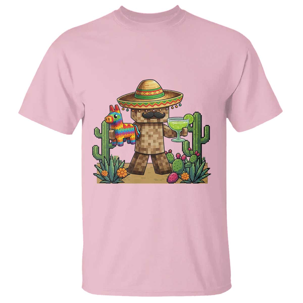 Cinco De Mayo Mexican Gamer T Shirt Video Game Fiesta Gift TS12 Light Pink Print Your Wear