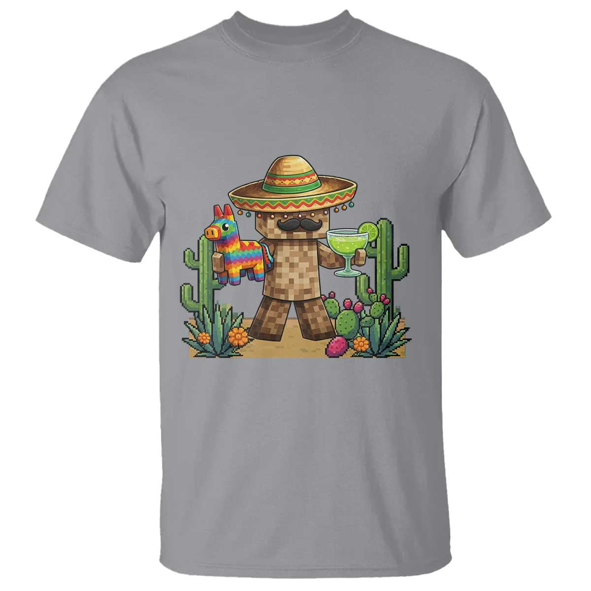 Cinco De Mayo Mexican Gamer T Shirt Video Game Fiesta Gift TS12 Sport Gray Print Your Wear