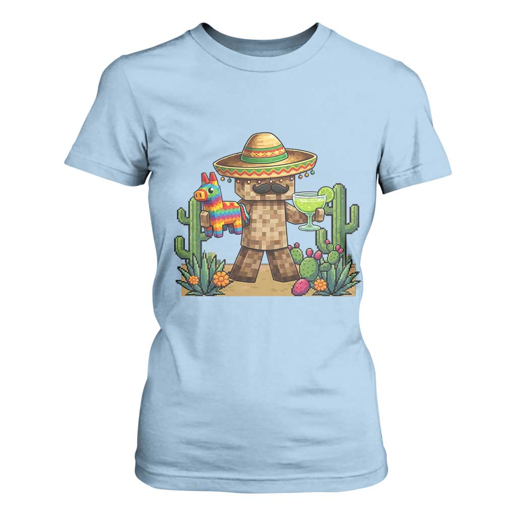 Cinco De Mayo Mexican Gamer T Shirt For Women Video Game Fiesta Gift TS12 Light Blue Print Your Wear