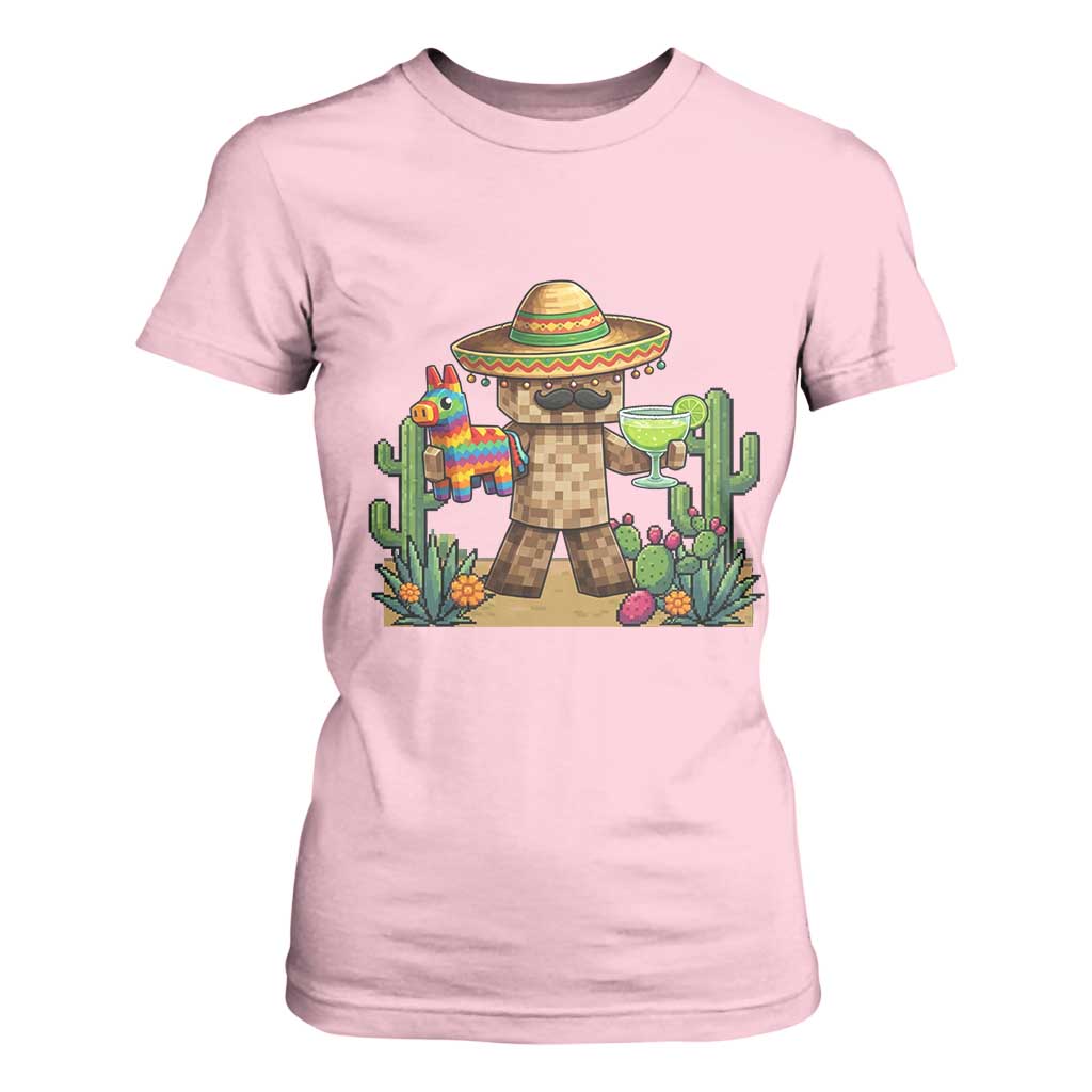 Cinco De Mayo Mexican Gamer T Shirt For Women Video Game Fiesta Gift TS12 Light Pink Print Your Wear