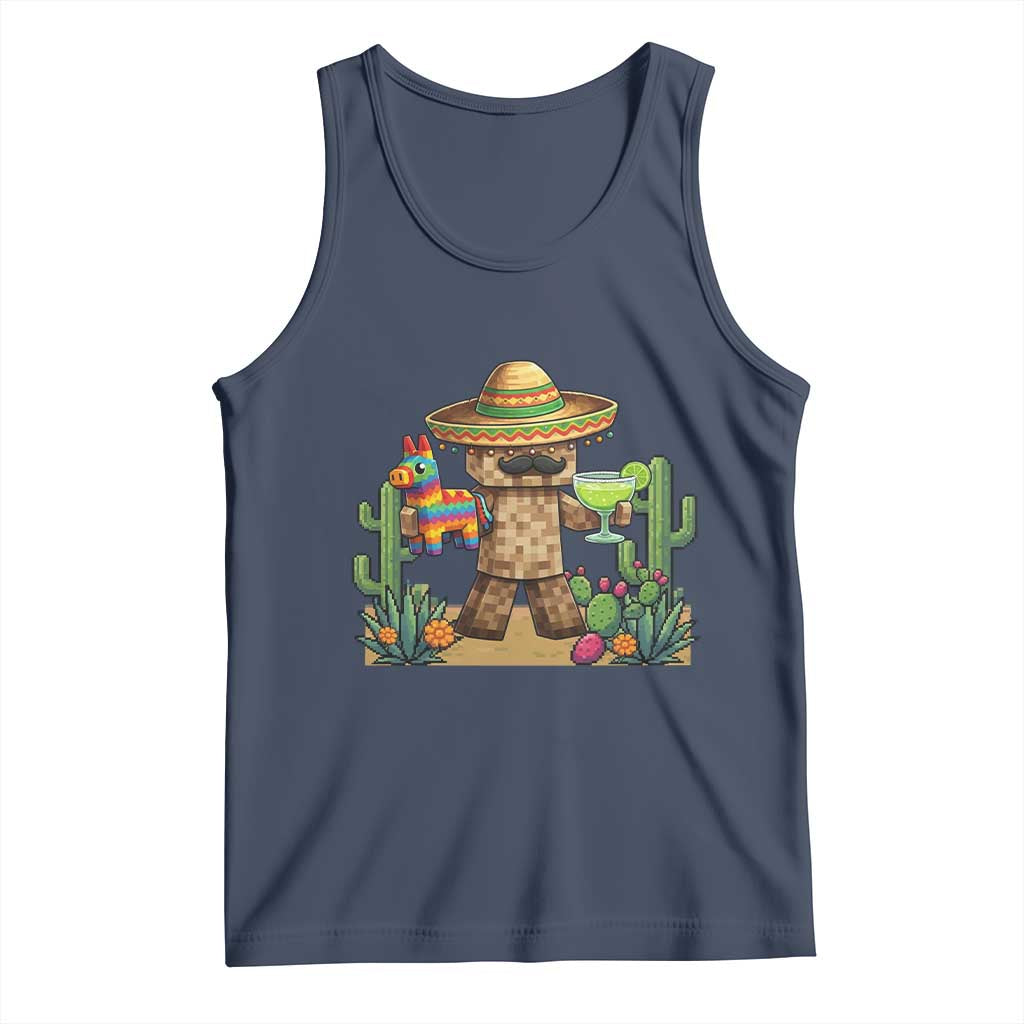 Cinco De Mayo Mexican Gamer Tank Top Video Game Fiesta Gift TS12 Navy Print Your Wear