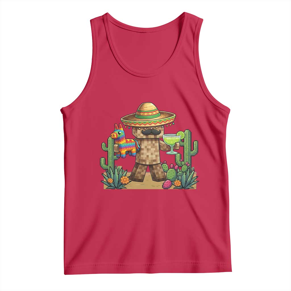 Cinco De Mayo Mexican Gamer Tank Top Video Game Fiesta Gift TS12 Red Print Your Wear