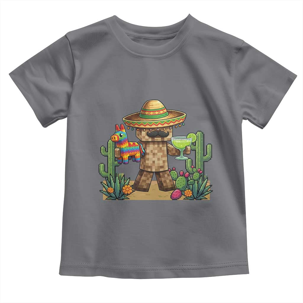Cinco De Mayo Mexican Gamer Toddler T Shirt Video Game Fiesta Gift TS12 Charcoal Print Your Wear