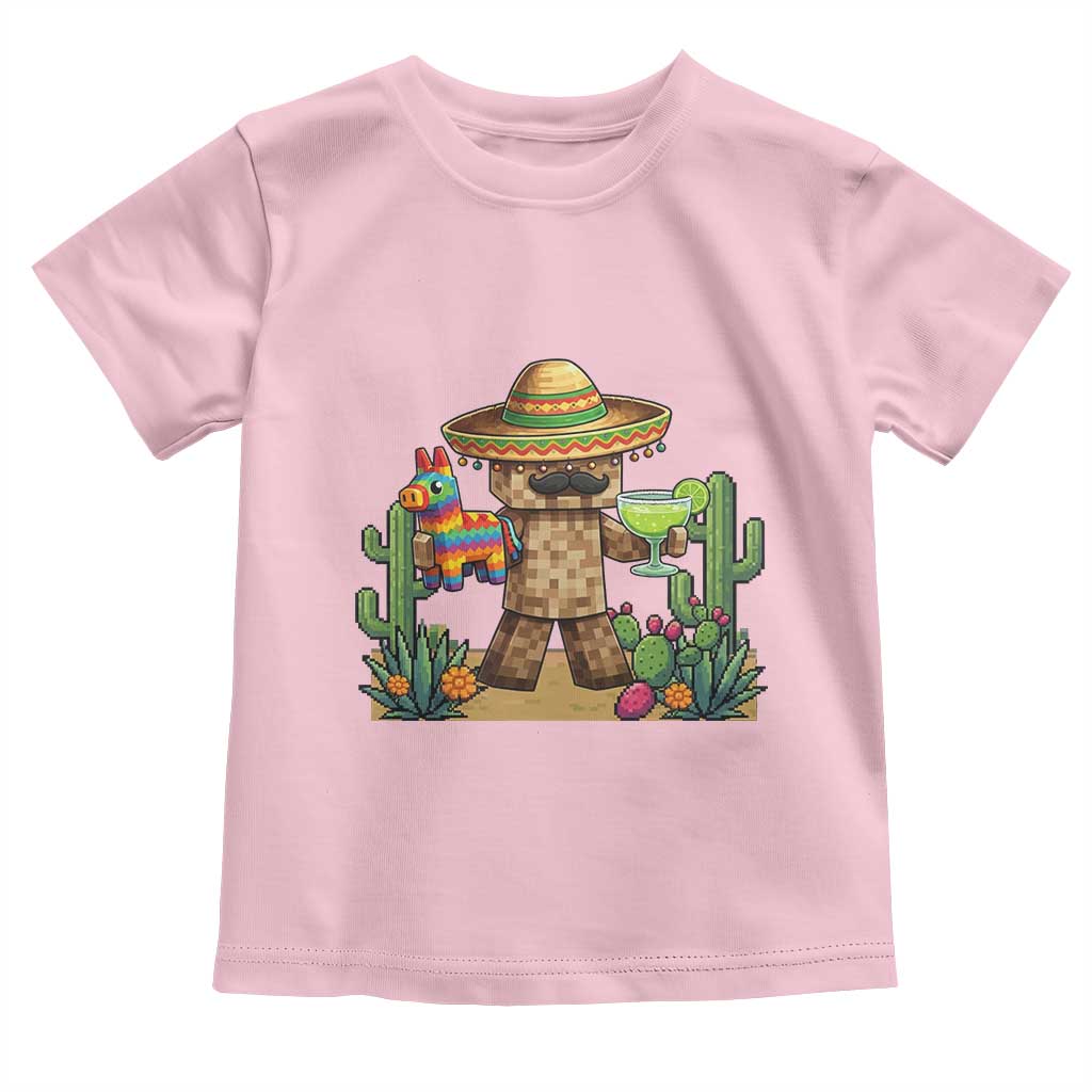 Cinco De Mayo Mexican Gamer Toddler T Shirt Video Game Fiesta Gift TS12 Light Pink Print Your Wear