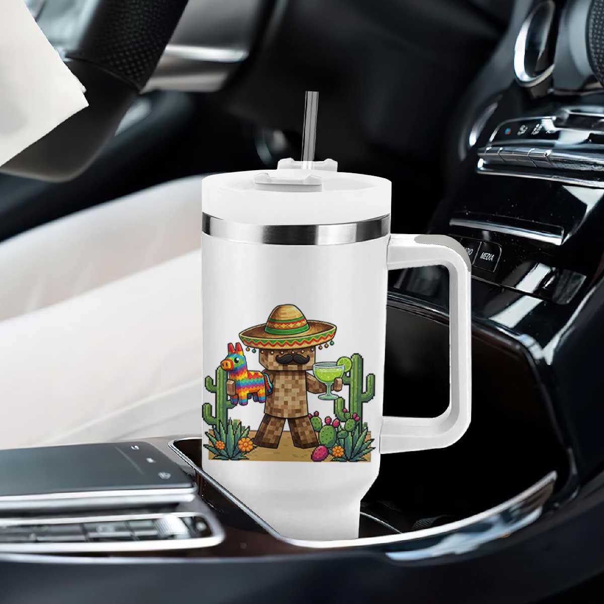 Cinco De Mayo Mexican Gamer Tumbler With Handle Video Game Fiesta Gift TS12 Print Your Wear