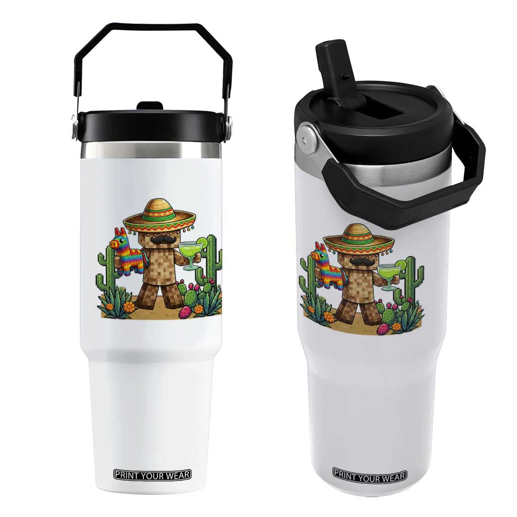 Cinco De Mayo Mexican Gamer Flip Straw Tumbler Video Game Fiesta Gift TS12 One Size: 30 oz White Print Your Wear
