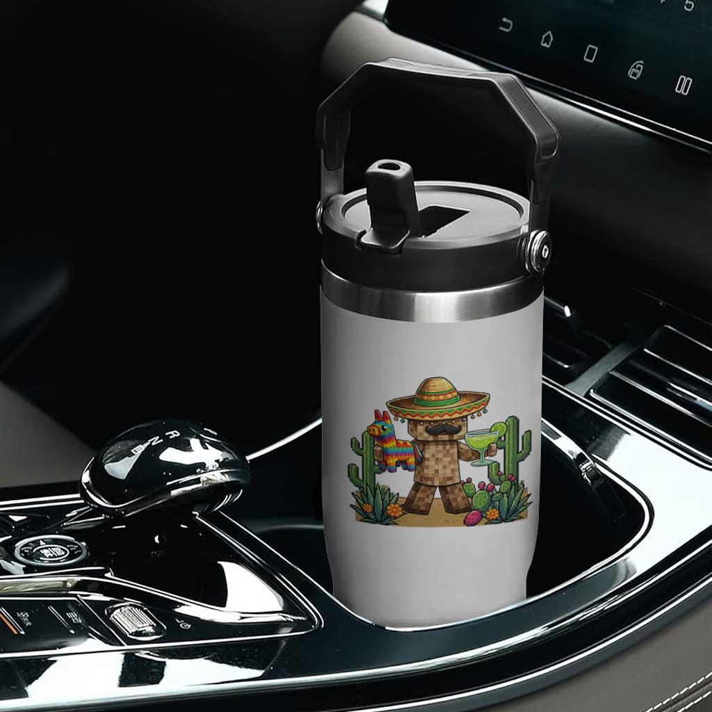 Cinco De Mayo Mexican Gamer Flip Straw Tumbler Video Game Fiesta Gift TS12 Print Your Wear