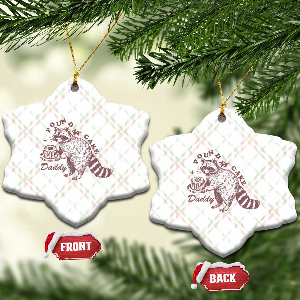 Funny Raccoon Adult Humor Gag Gift Ceramic Ornament Pound My Cake Daddy TS12 Print Your Wear