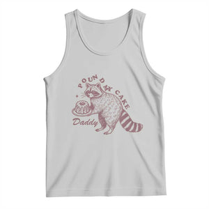 Funny Raccoon Adult Humor Gag Gift Tank Top Pound My Cake Daddy TS12 Ash Print Your Wear