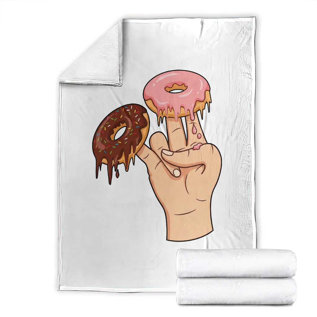 2 In The Pink 1 In The Stink Throw Blanket Funny Donut Adult Humor TS12 White Print Your Wear
