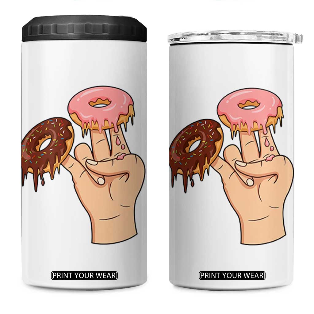 2 In The Pink 1 In The Stink 4 in 1 Can Cooler Tumbler Funny Donut Adult Humor TS12 One Size: 16 oz White Print Your Wear
