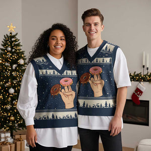 2 In The Pink 1 In The Stink V-Neck Knit Sweater Vest Funny Donut Adult Humor TS12 Navy Beige Print Your Wear