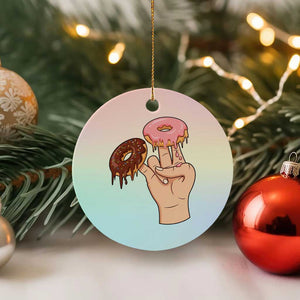 2 In The Pink 1 In The Stink Ceramic Ornament Funny Donut Adult Humor TS12 1pc Pastel Print Your Wear