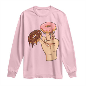 2 In The Pink 1 In The Stink Long Sleeve Shirt Funny Donut Adult Humor TS12 Light Pink Print Your Wear