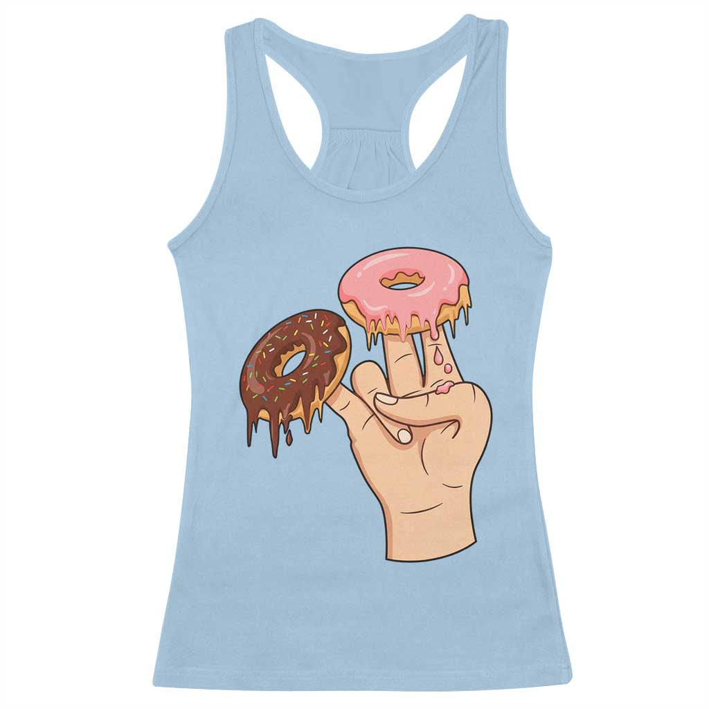 2 In The Pink 1 In The Stink Racerback Tank Top Funny Donut Adult Humor TS12 Light Blue Print Your Wear