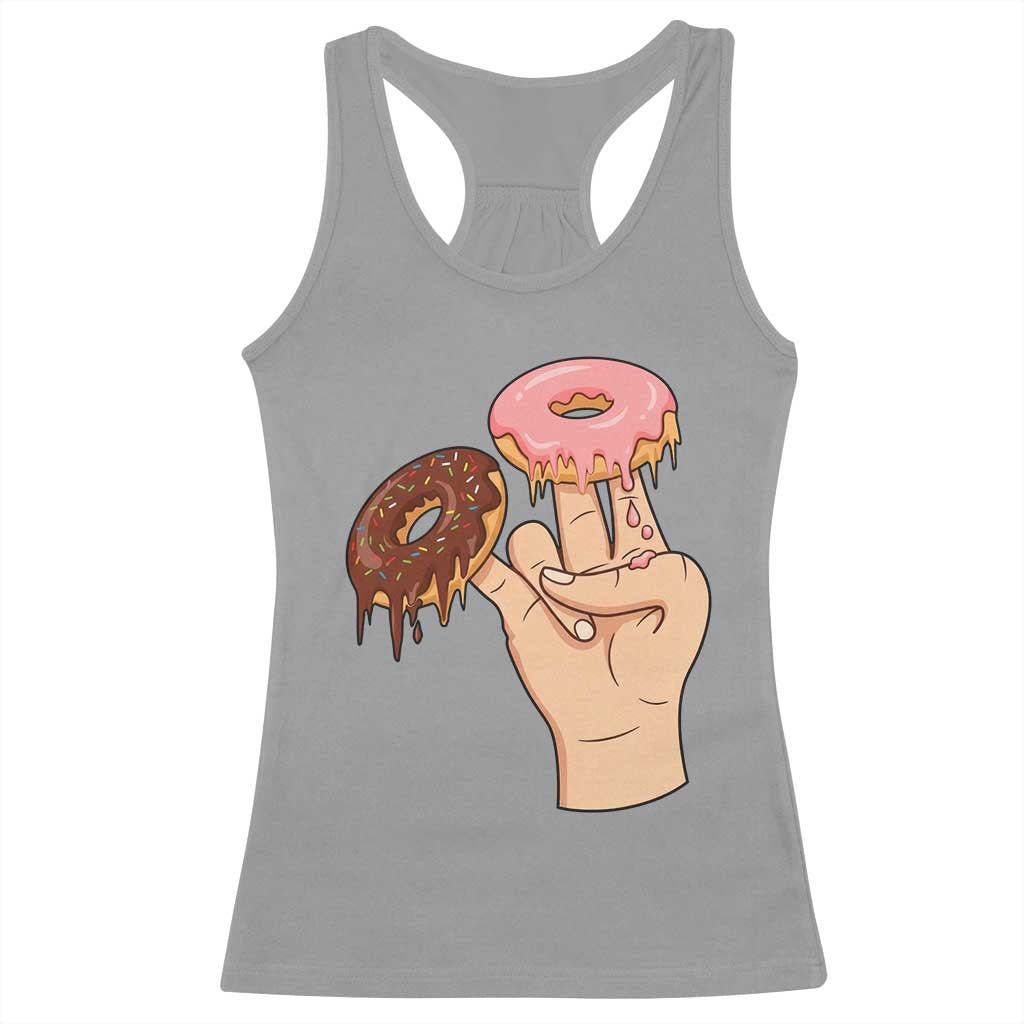 2 In The Pink 1 In The Stink Racerback Tank Top Funny Donut Adult Humor TS12 Sport Gray Print Your Wear