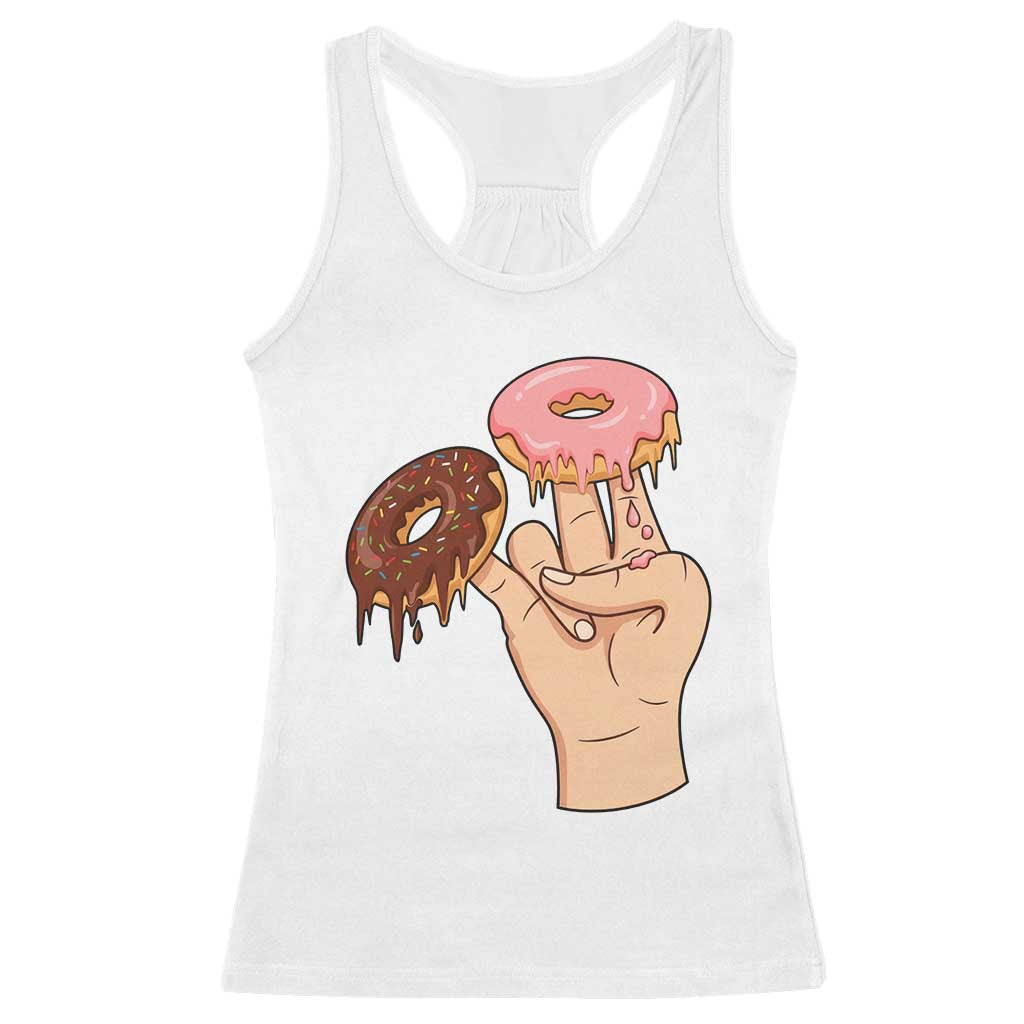 2 In The Pink 1 In The Stink Racerback Tank Top Funny Donut Adult Humor TS12 White Print Your Wear