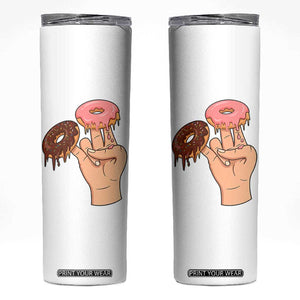 2 In The Pink 1 In The Stink Skinny Tumbler Funny Donut Adult Humor TS12 White Print Your Wear